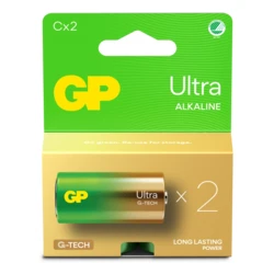 2 baterias alcalinas C 1,5 V Ultra 
