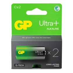 2 baterias alcalinas C 1,5 V Ultra Plus 