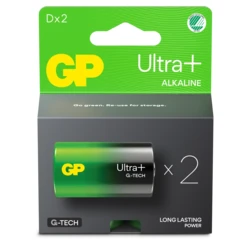 2 baterias alcalinas D 1,5 V Ultra Plus 