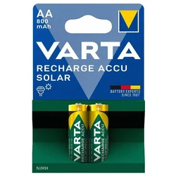 2 baterias recarregáveis NIMH LR6/AA 1,2 V Solar 800 mAh