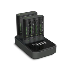 2 Chargeurs rapides USB GP P461 + station de charge D861 + 8 accus AA 2000 mAh Pro Photoflash
