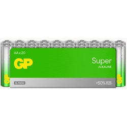 20 baterias alcalinas AA 1,5 V Super 
