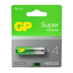 4 baterias alcalinas AA 1,5 V Super 