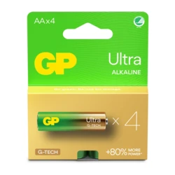 4 baterias alcalinas AA 1,5 V Ultra 