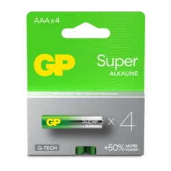 4 baterias alcalinas AAA 1,5 V Super 