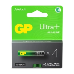4 baterias alcalinas AAA 1,5 V Ultra Plus 