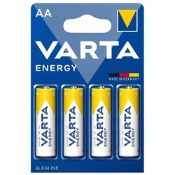 4 baterias alcalinas LR6/AA 1,5 V Energy 
