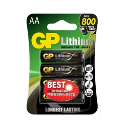 4 baterias de lítio AA 1,5 V 