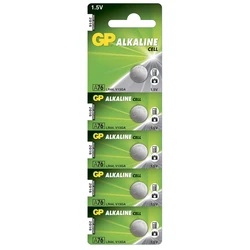 5 baterias de botão alcalinass LR44 1,5 V 