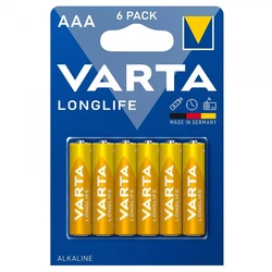 6 baterias alcalinas LR03/AAA 1,5 V Longlife 