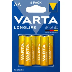 6 baterias alcalinas LR6/AA 1,5 V Longlife 