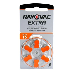 6 baterias auditivas de zinco-ar 13 1,45 V Extra 