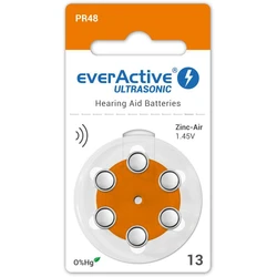 6 baterias auditivas de zinco-ar 13 1,45 V Ultrasonic 