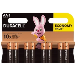 8 baterias alcalinas AA 1,5 V Basic, Duralock, C&B 