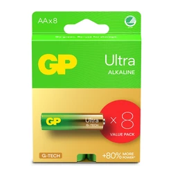 8 baterias alcalinas AA 1,5 V Ultra 