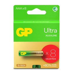 8 baterias alcalinas AAA 1,5 V Ultra 