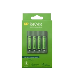 Carregador 6 horas GP B421 (USB) + 4 pilhas NiMH AAA 850 mAh