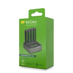 Carregador rápido 2-4 horas M451 USB + 4 pilhas NiMH AA  2600 mAh + estação D451